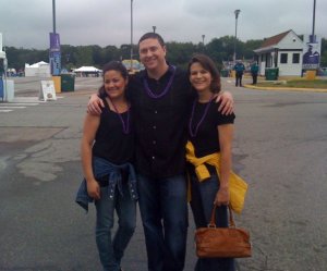 Me and a friend posing with and Dan Andelman, host of the Phantom Gourmet.